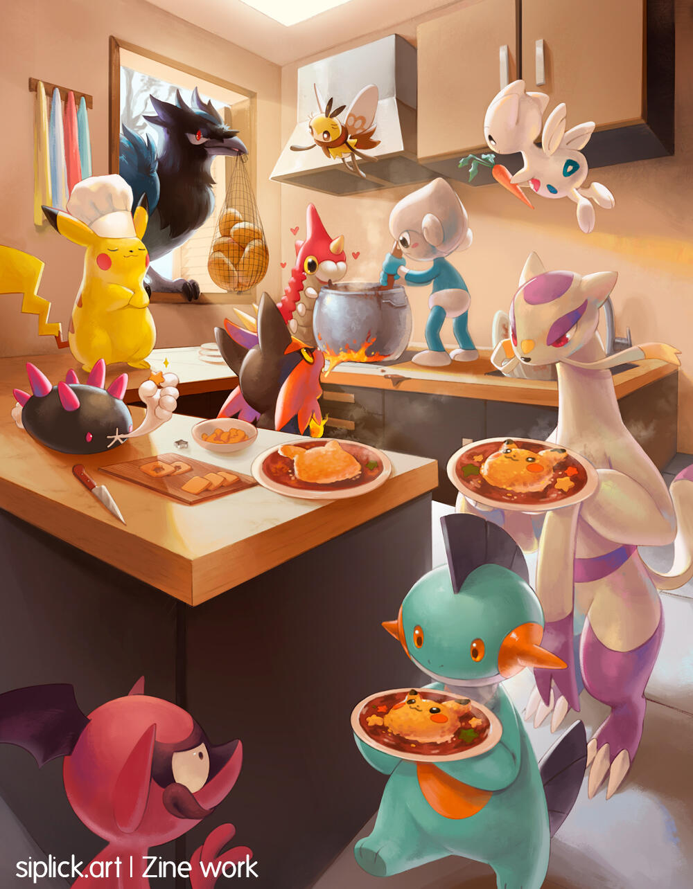 For "PokéFood", a food-themed Pokémon zine
