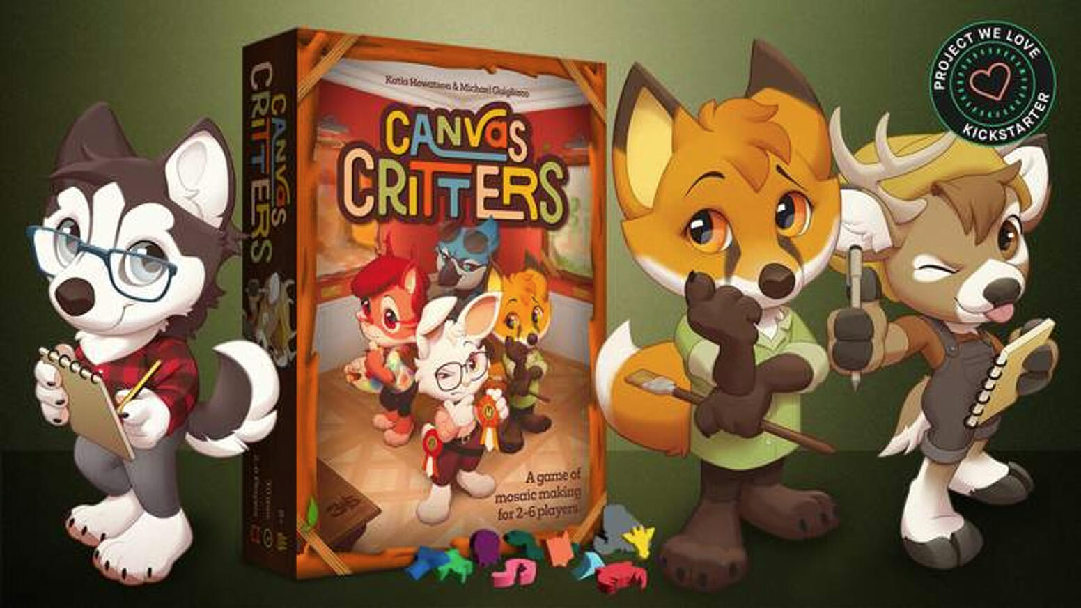 Canvas Critters' Kickstarter banner.