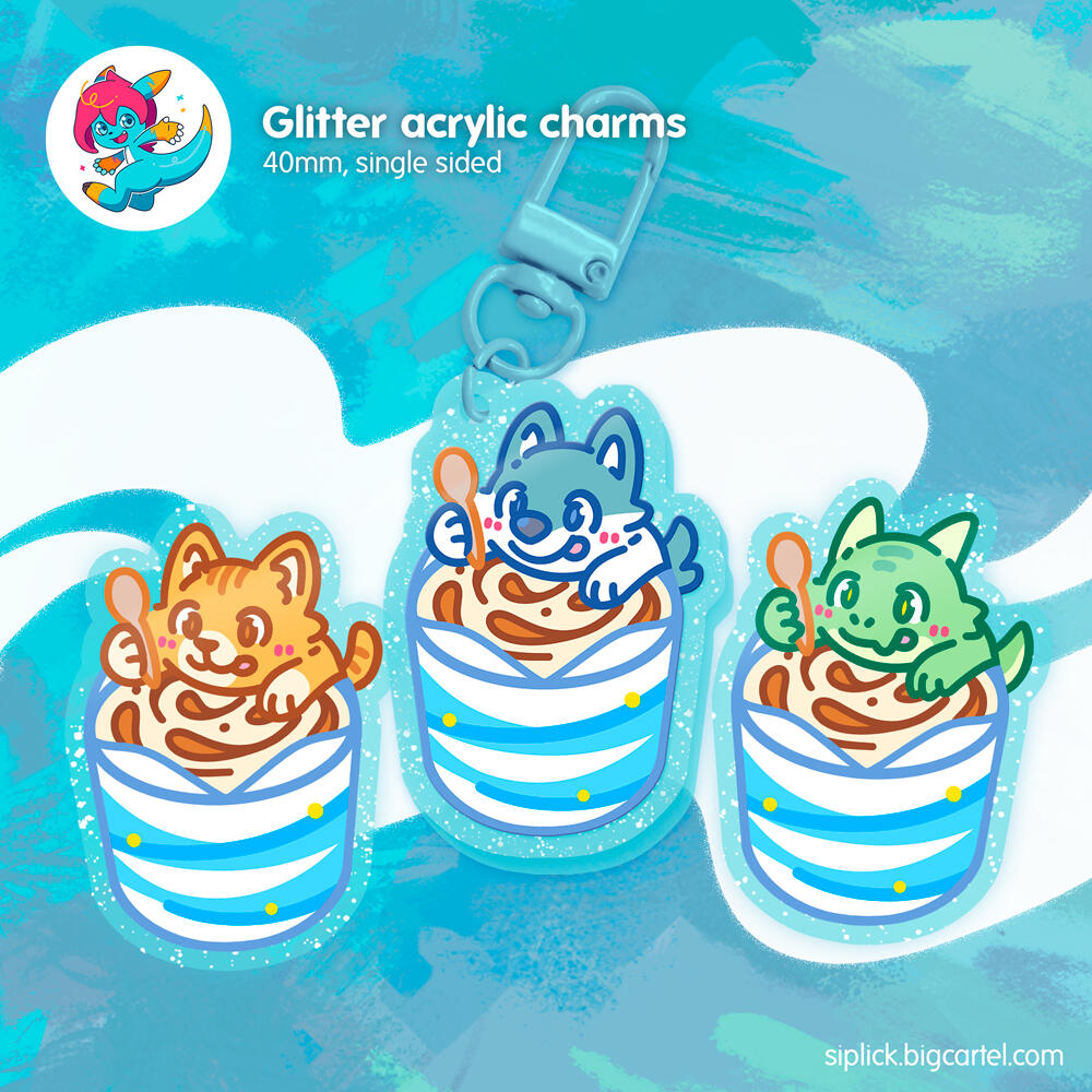 Original "McFurry" glitter charms