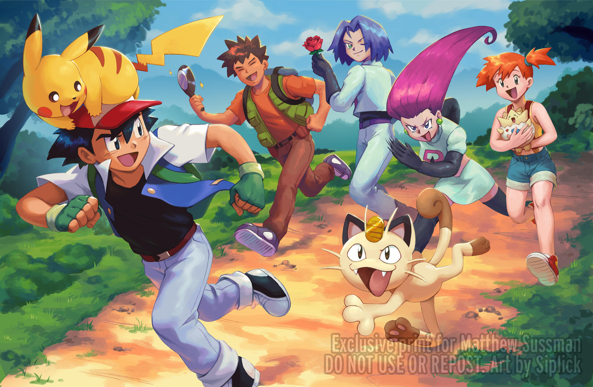 Print for Matthew Sussman, the voice of Meowth in the Pokémon anime.