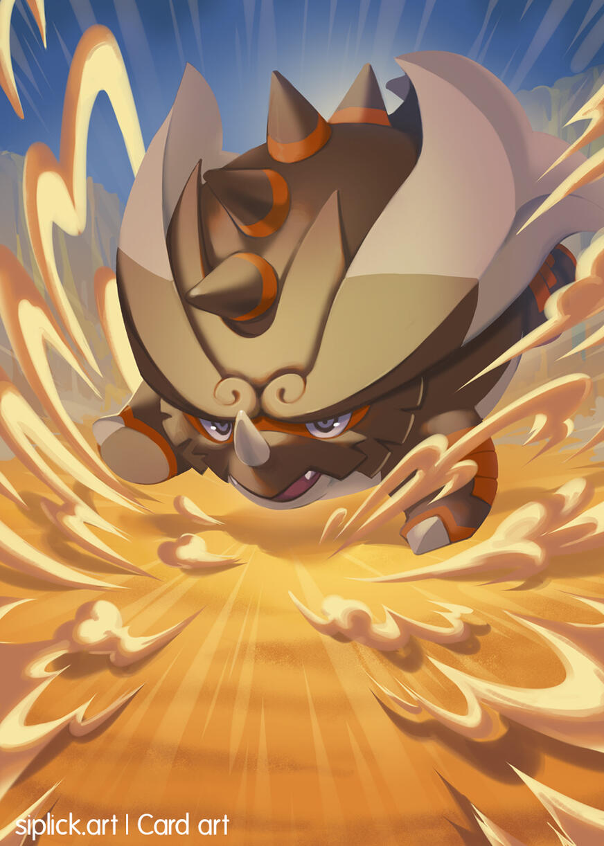 Dongor card for Spectrobes-inspired Trading Card Game. Fan-made project "Starlight".