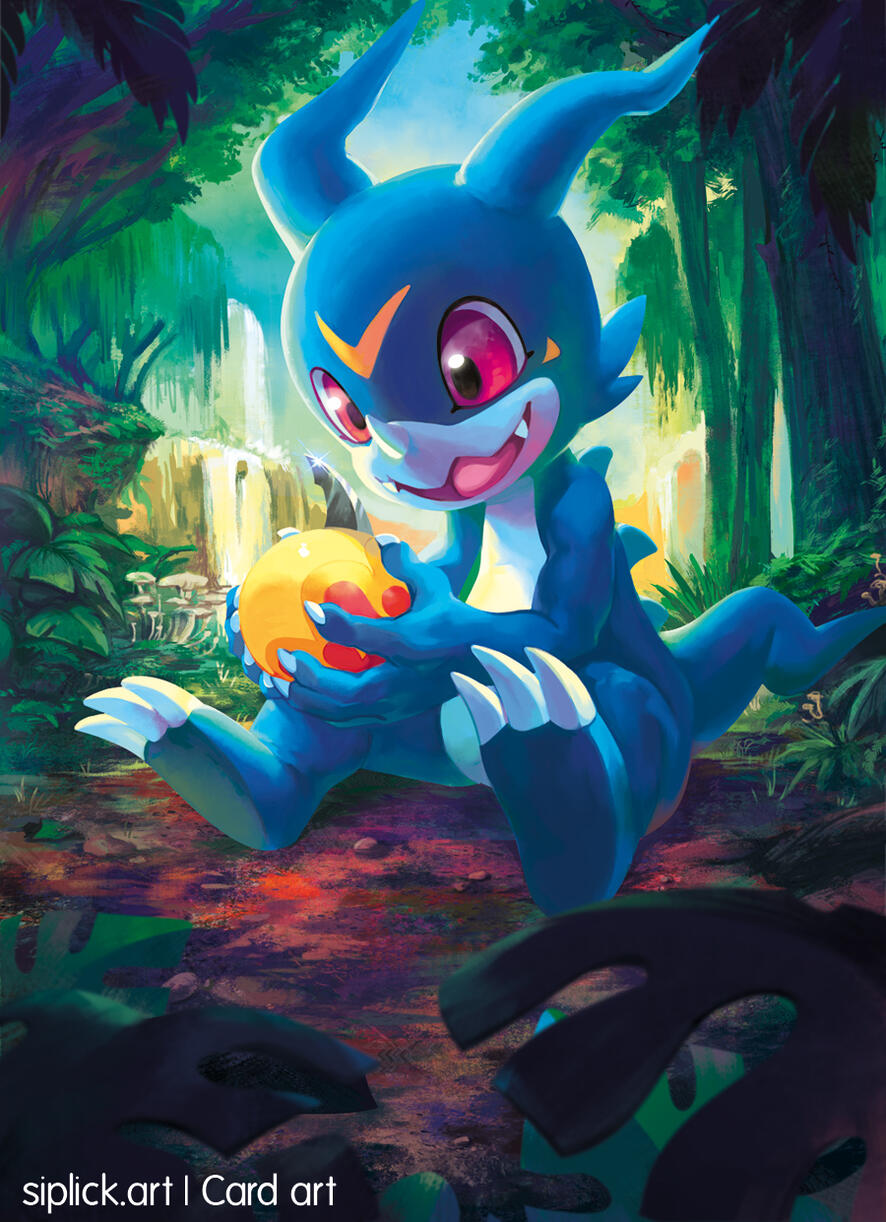 Veemon card for the Digimon Illustration Contest.