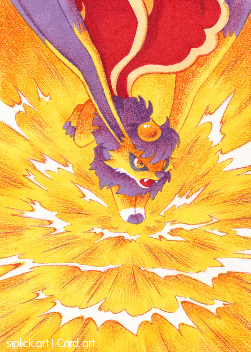 Zoza card for Spectrobes-inspired Trading Card Game. Fan-made project "Starlight".