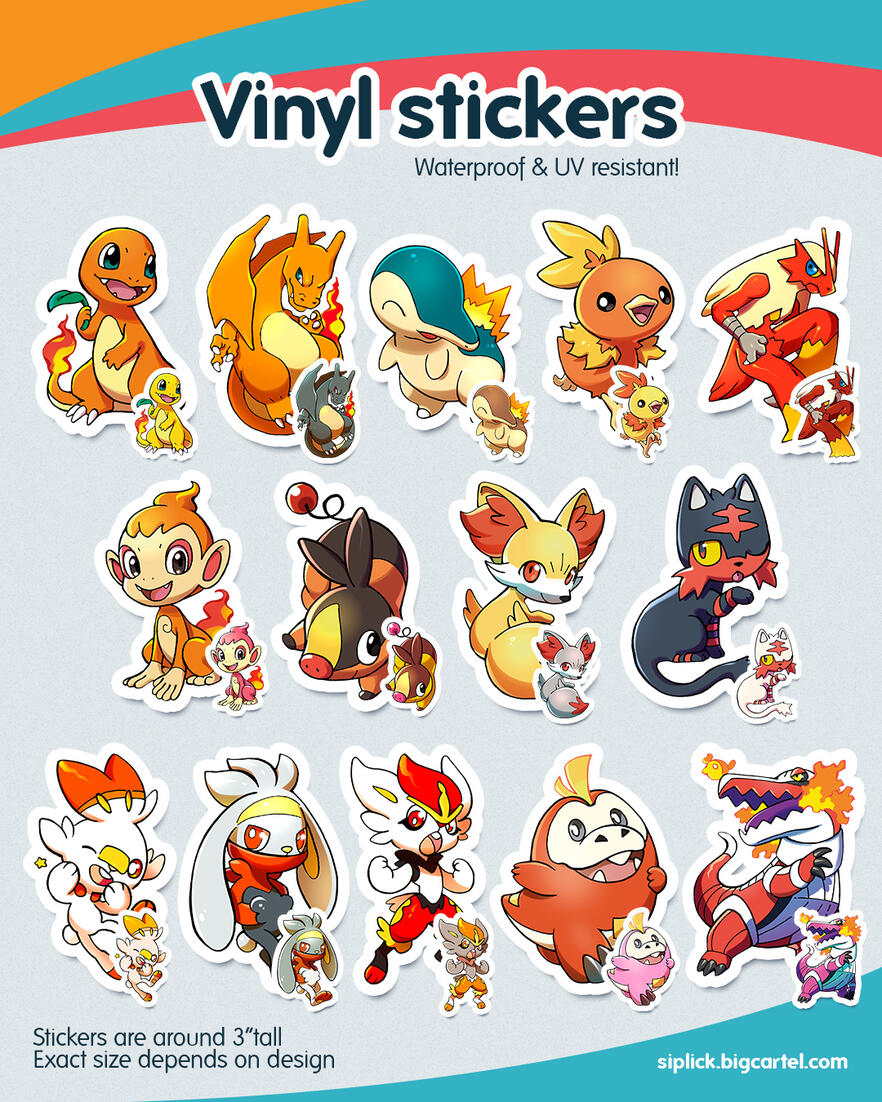 Starters: Fire type